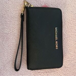 Michael Kors Black Wallet with Gold Accents